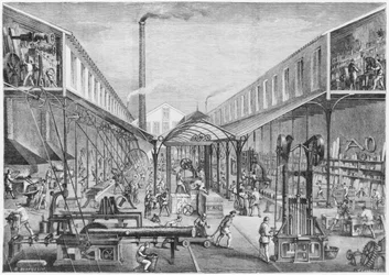 Grandes industrias, talleres de construcción, aserradero y herramientas de máquinas en la Compañía Arbey